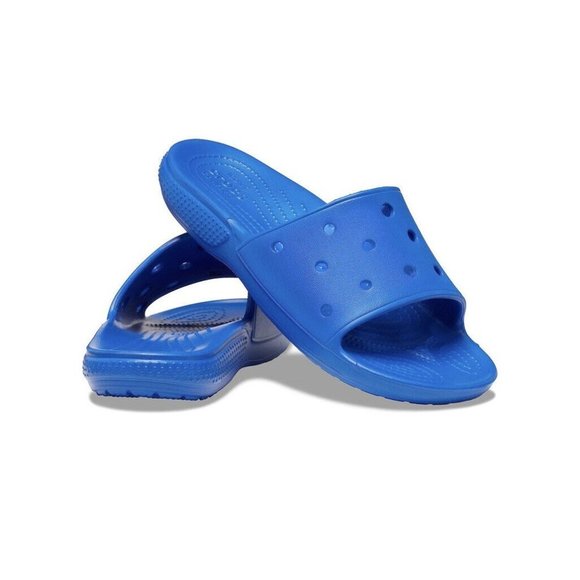 Crocs Unisex-Adult Classic Slide Sandals Slip On Size: 8 Women/6 Men Blue Bolt - Picture 1 of 7